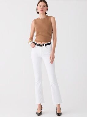 J Crew Jeans 25 Demi Boot White